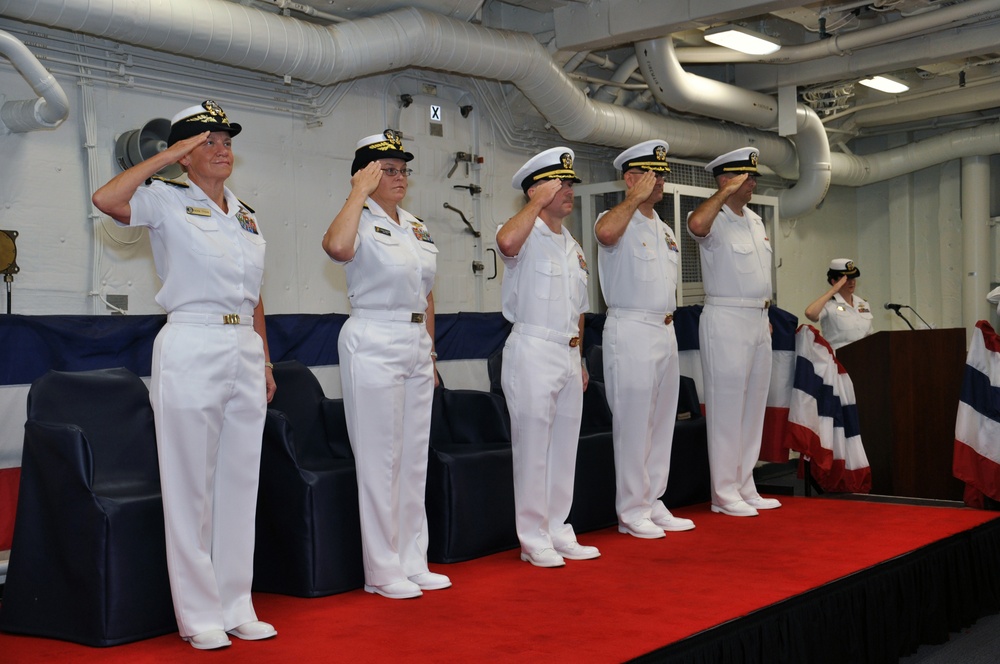 USS Arlington change of command ceremony