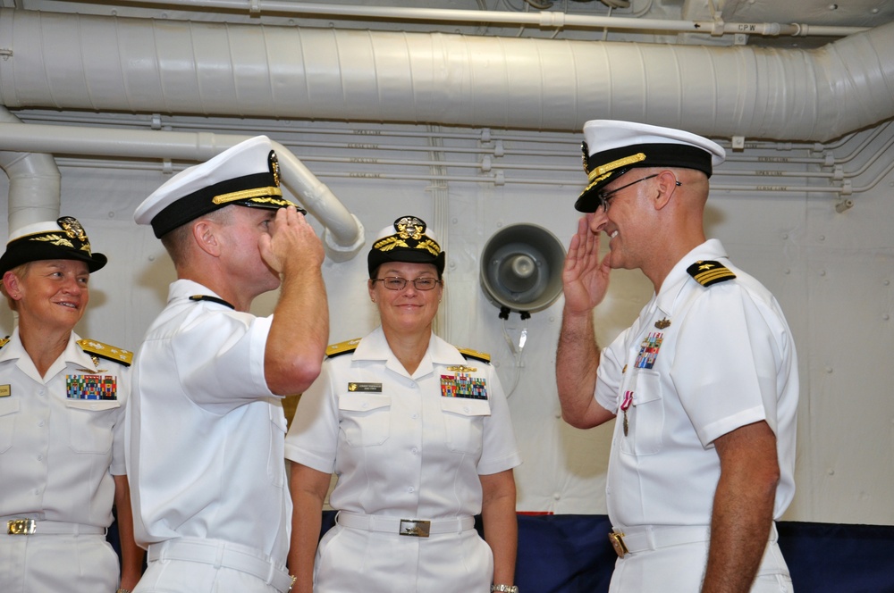 USS Arlington change of command ceremony