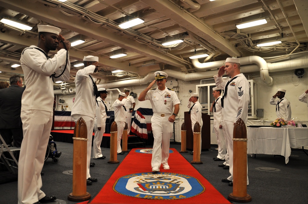 USS Arlington change of command ceremony