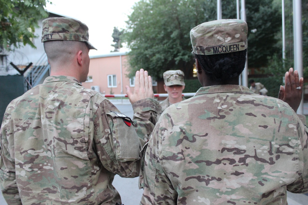 Navy corpsmen serving in Afghanistan celebrate Hospital Corps' birthday