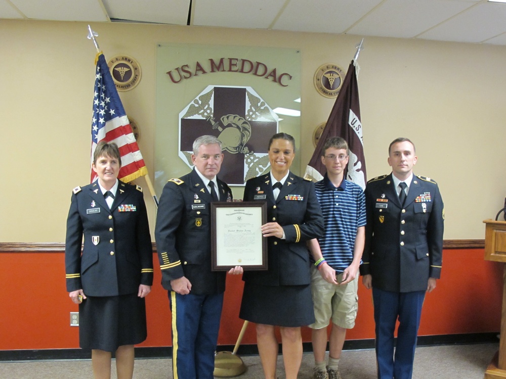 Capt. Tabatha Pepin's promotion to major in the US Army