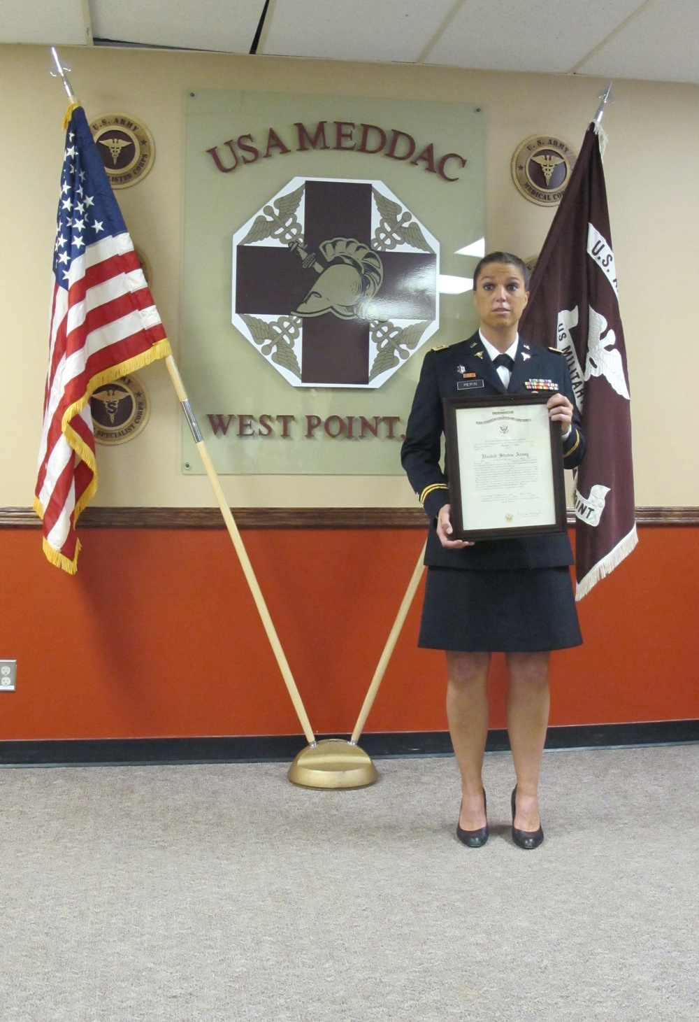 Capt. Tabatha Pepin's promotion to Major in the US Army