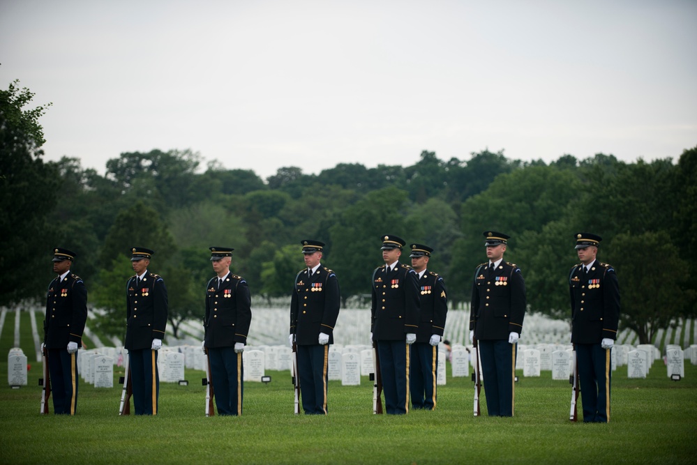 Burial service for soldiers missing from Vietnam War in Section 60 of Arlington National Cemetery