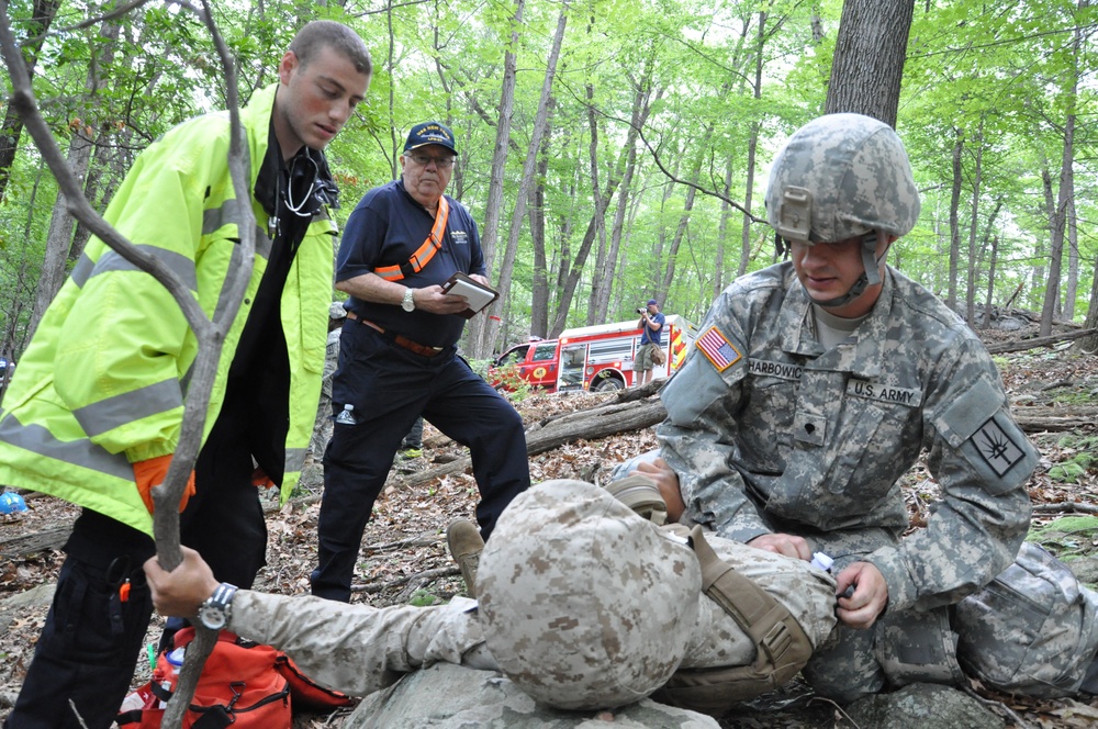 National Guard Soldiers and civilian responders test emergency skills