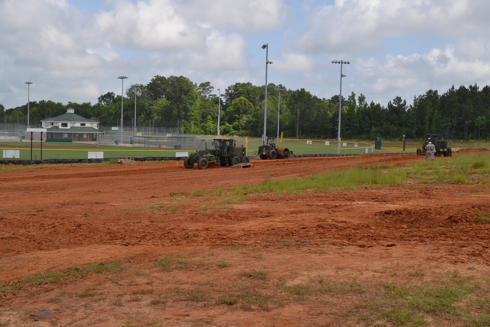 New parking lot construction underway in Petal with Natioanl Guard assistance