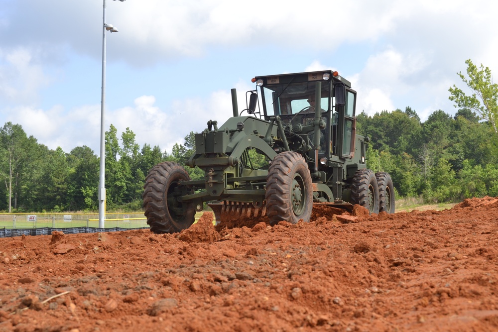 New parking lot construction underway in Petal with National Guard assistance