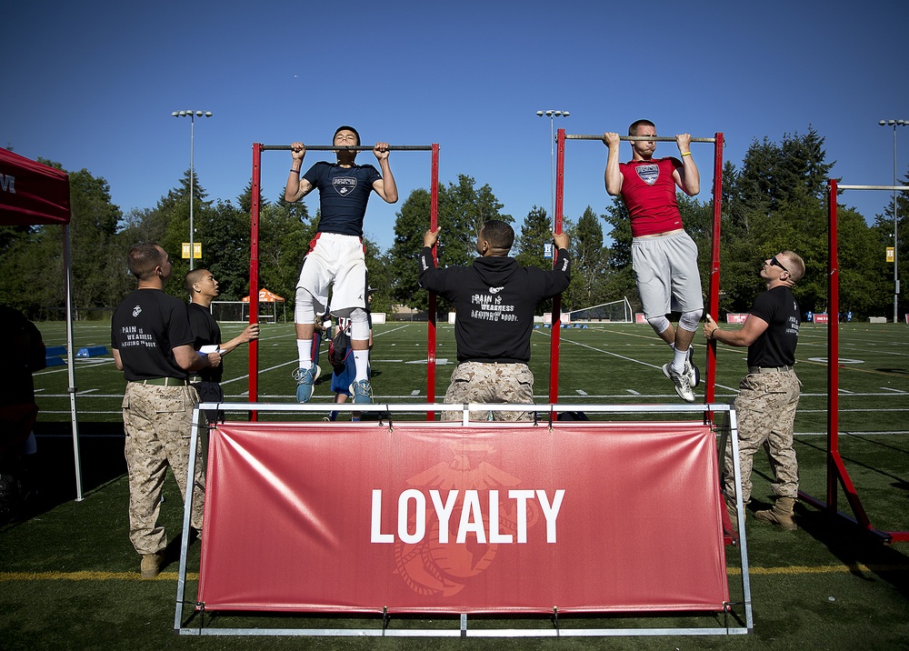 Seattle Marines, NFL coaches host football camp in Renton