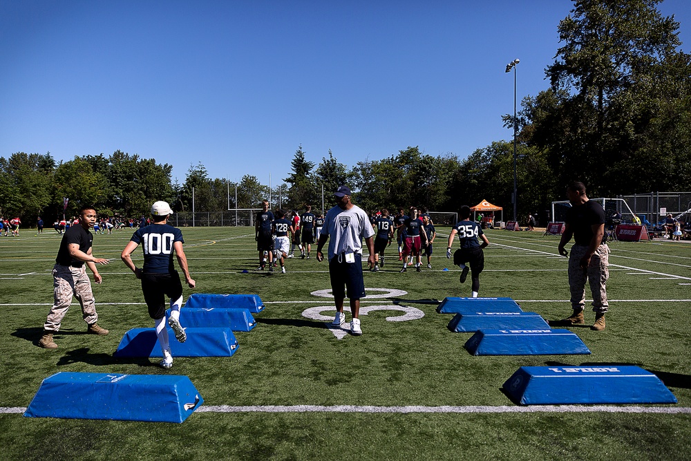 Seattle Marines, NFL coaches host football camp in Renton