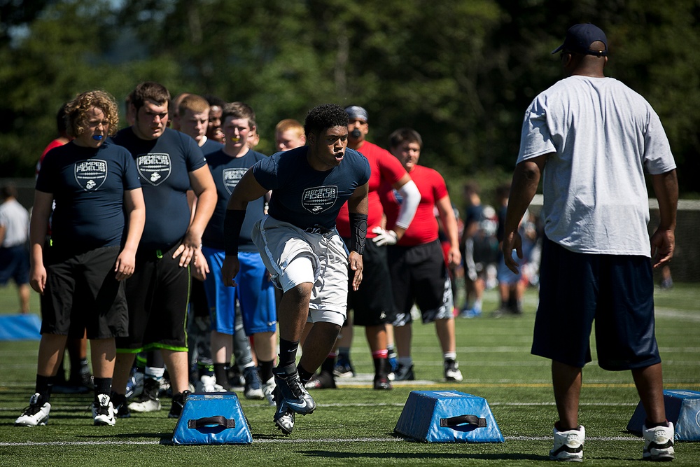 Seattle Marines, NFL coaches host football camp in Renton