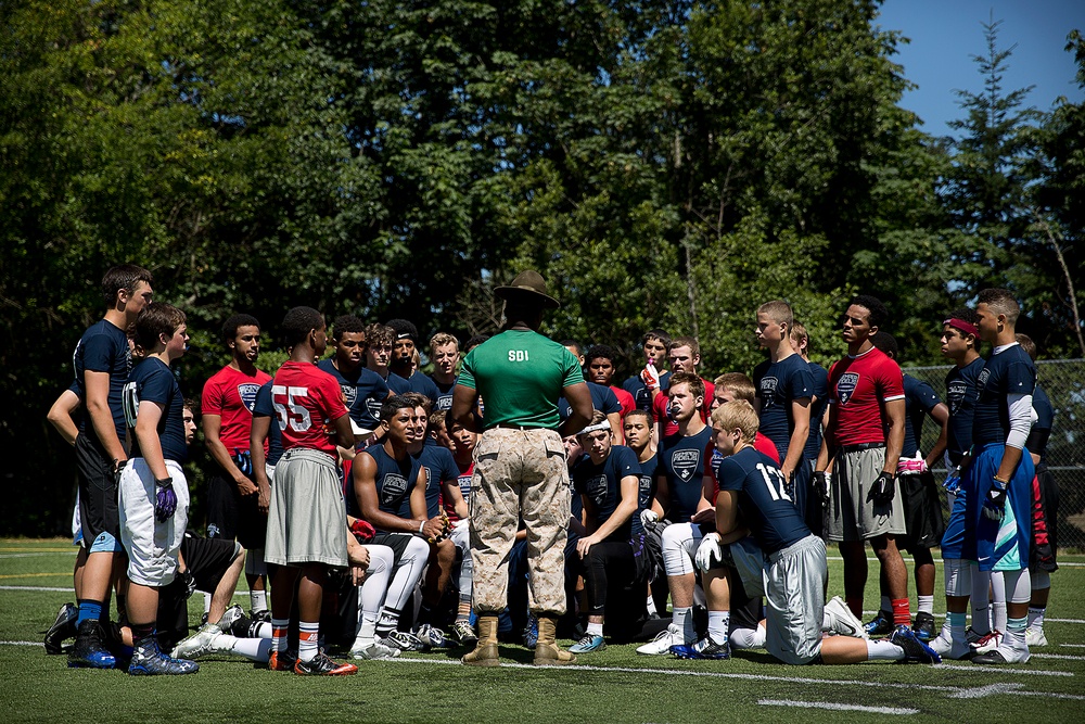 Seattle Marines, NFL coaches host football camp in Renton