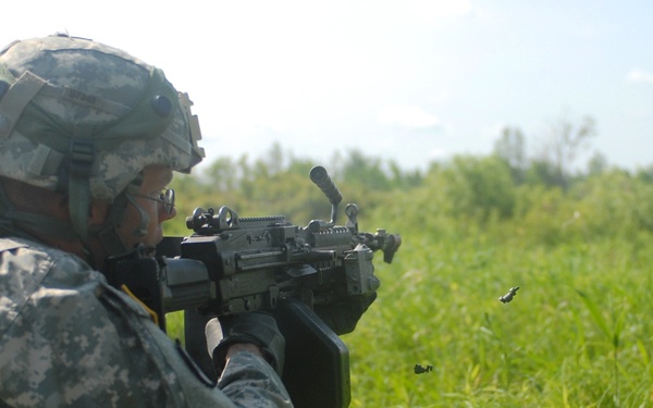 M249B in action for movement to contact exercise