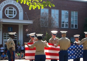 Marines bring traditional flag raising ceremony to Barcroft Elementary School