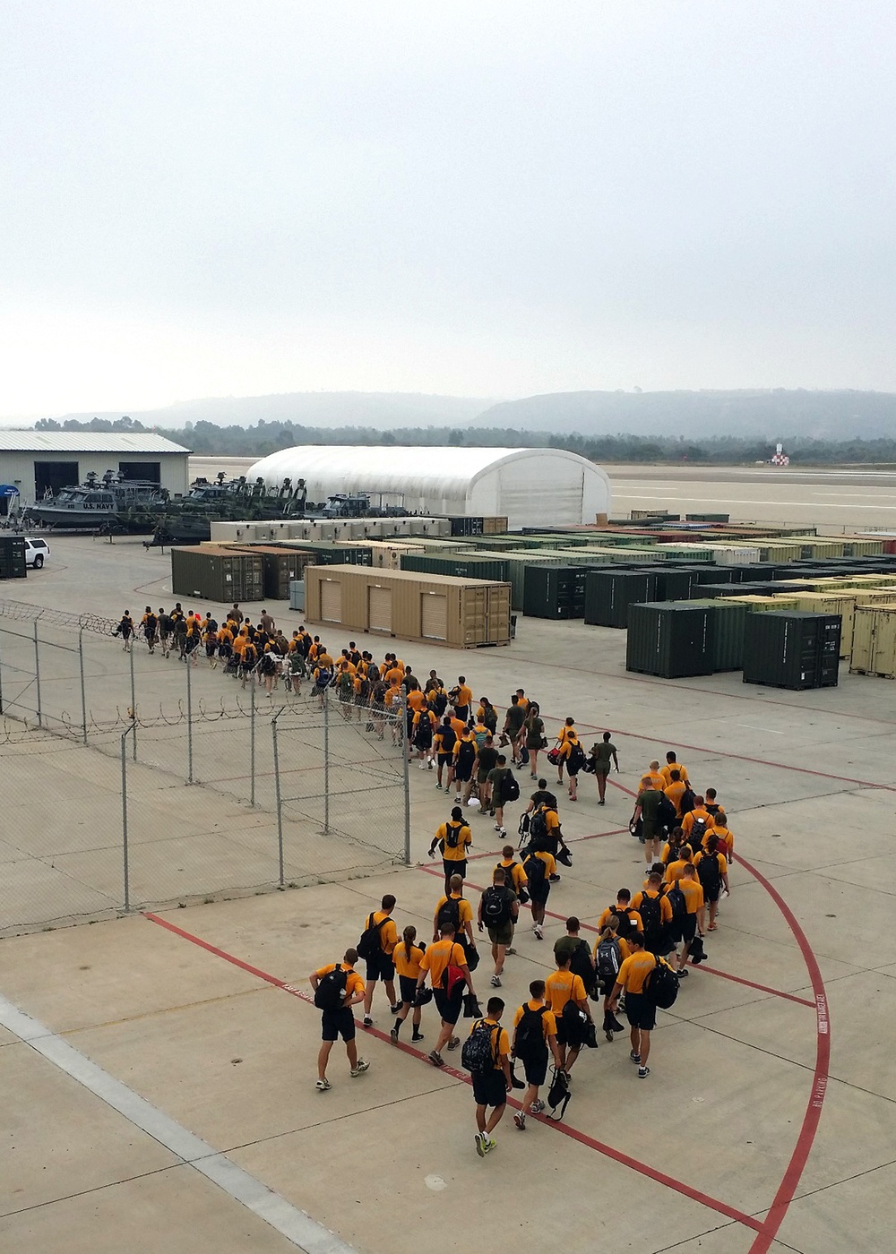 CRG-1 conducts PT for NROTC Midshipmen