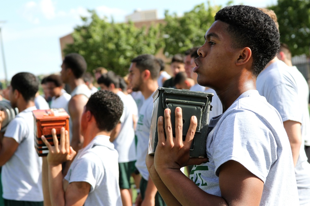 Marines Conduct CFT with 6A State Champs, Present Semper Fi Coach Award