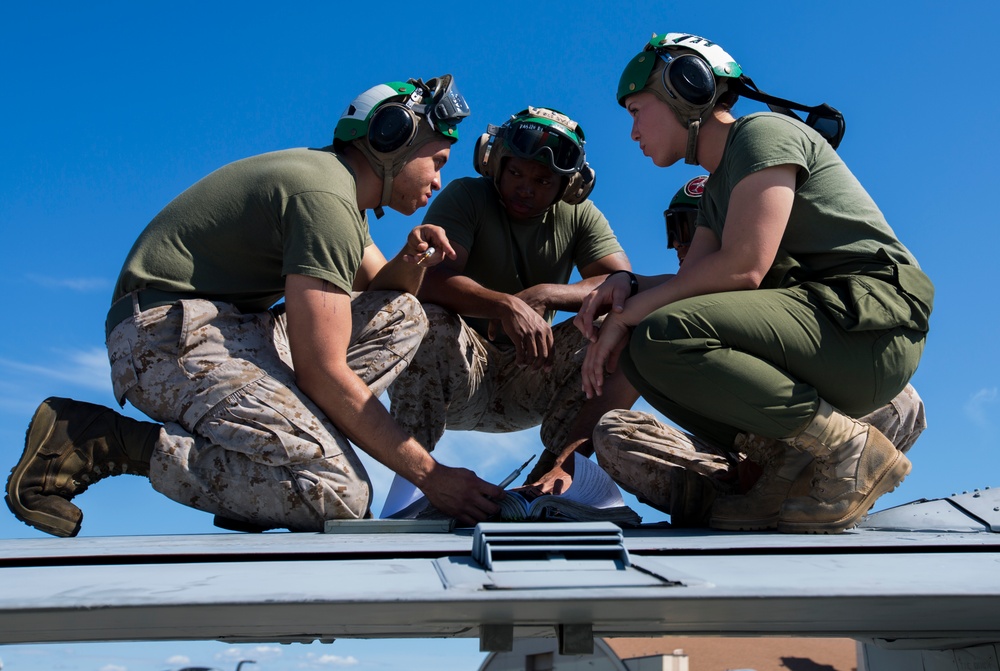 Aircraft maintenance during Northern Edge 15