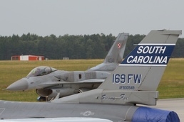 Polish F-16s launch to participate in Exercise Eagle Talon