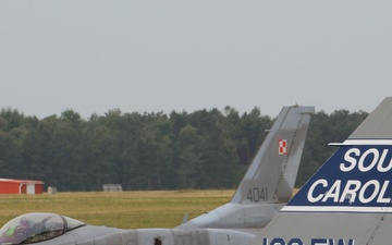 Another Swamp Fox first, combined training with Polish air force