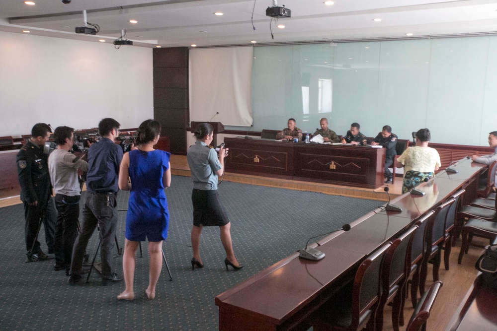 Khaan Quest 2015 Press Conference at Mongolian Ministry of Defense