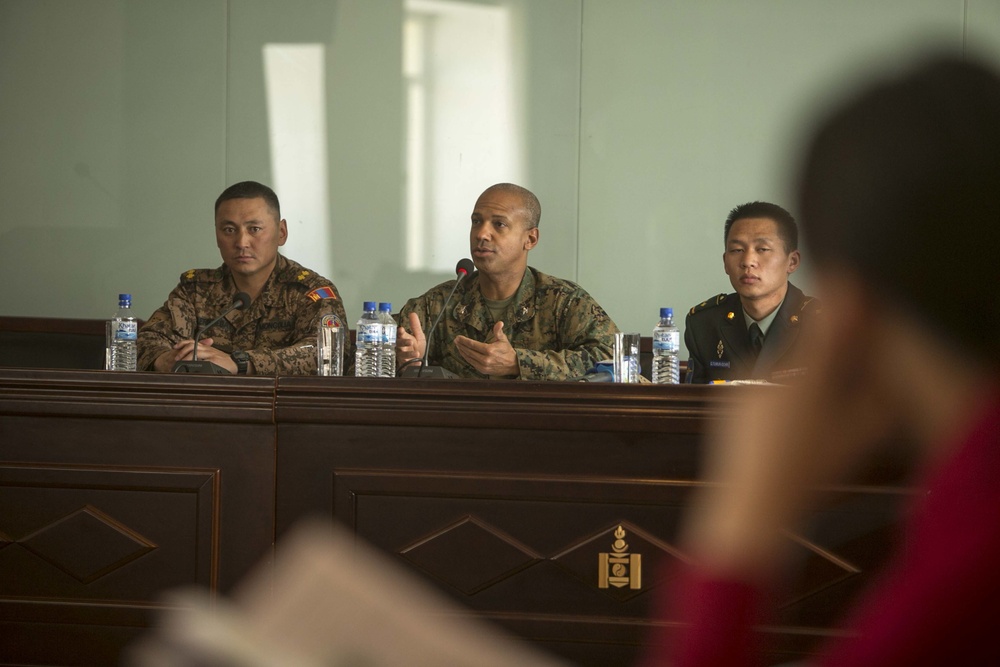 Khaan Quest 2015 Press Conference at Mongolian Ministry of Defense