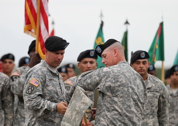 4th MEB cases colors at inactivation ceremony