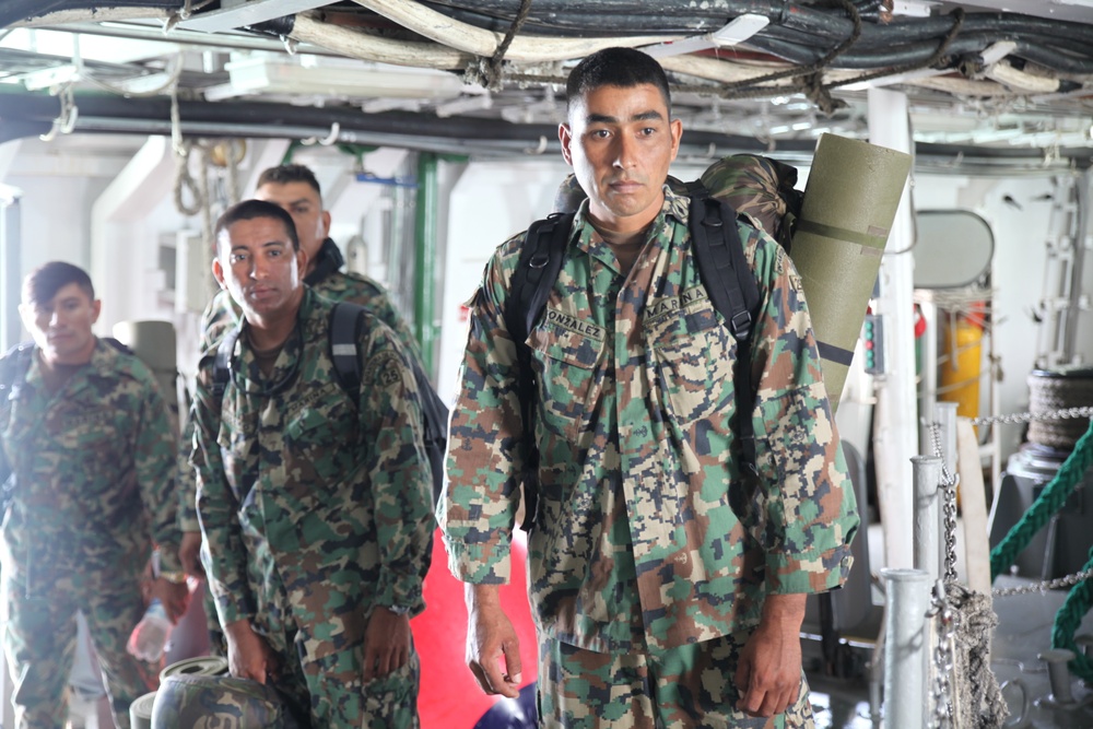Mexican marines arrive to participate in Jungle training portion of Tradewinds exercise