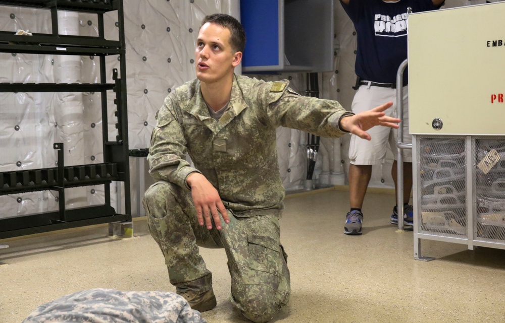 Joint medical team performs casualty evacuation drills