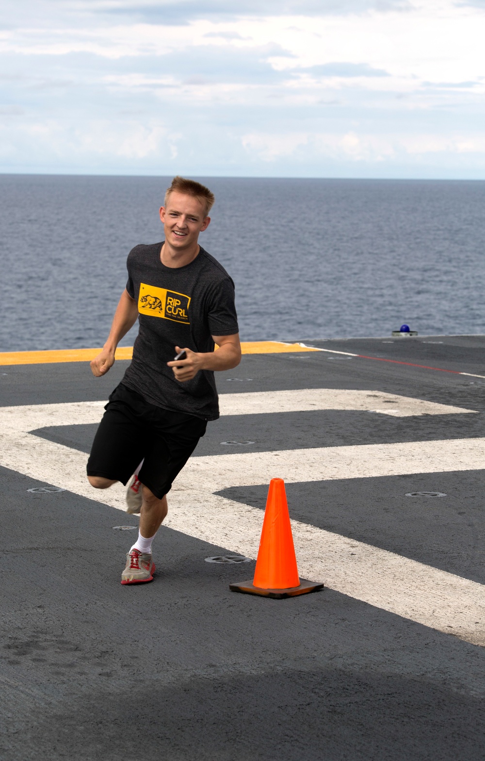 Fun Run on the deck of the USS Bonhomme Richard