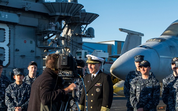 USS George Washington on Australian morning show