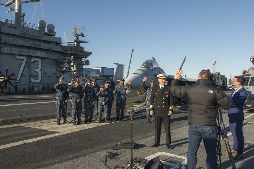 USS George Washington on Australian morning show