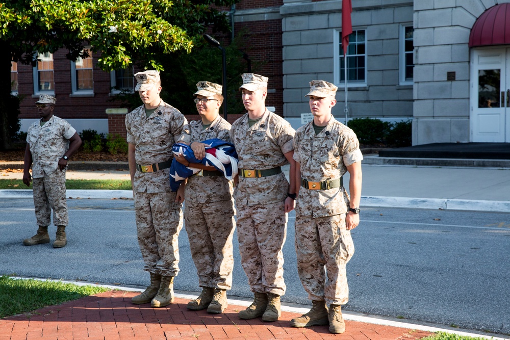 Corpsmen celebrate 117th birthday with flag raising ceremony