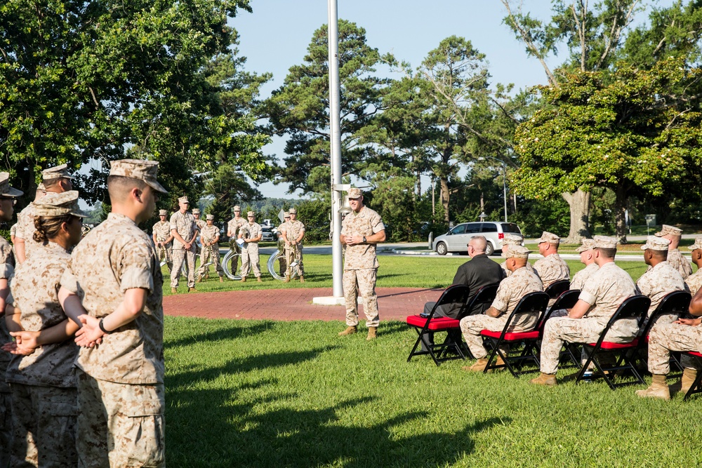 Corpsmen celebrate 117th birthday with flag raising ceremony