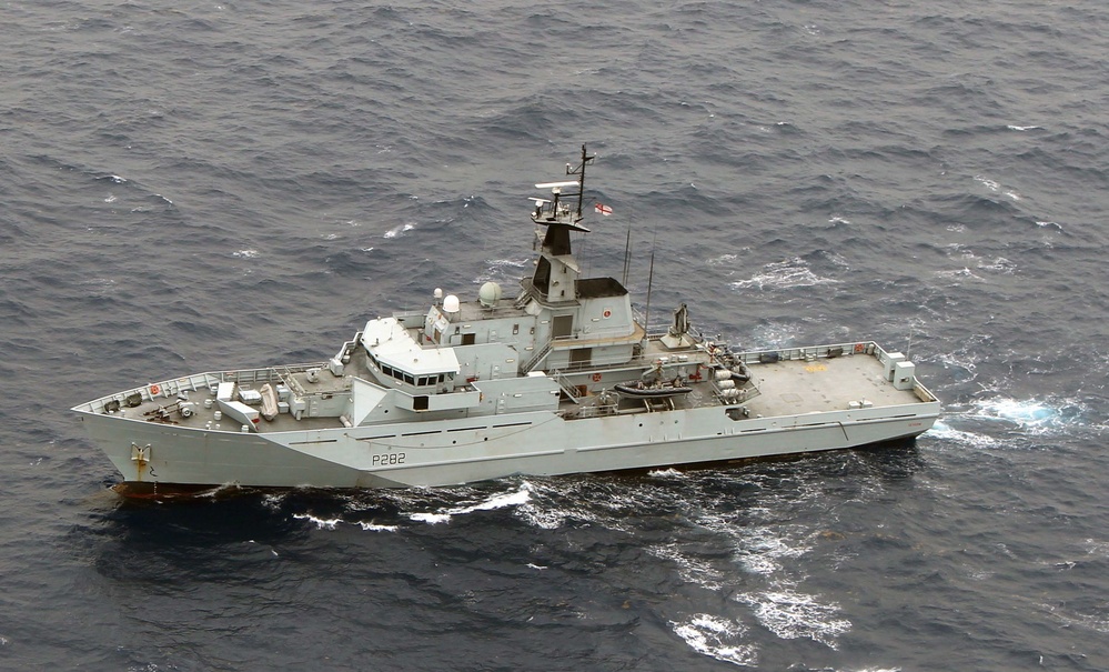 US, British, Canadian, Mexican ships sail in formation at Tradewinds