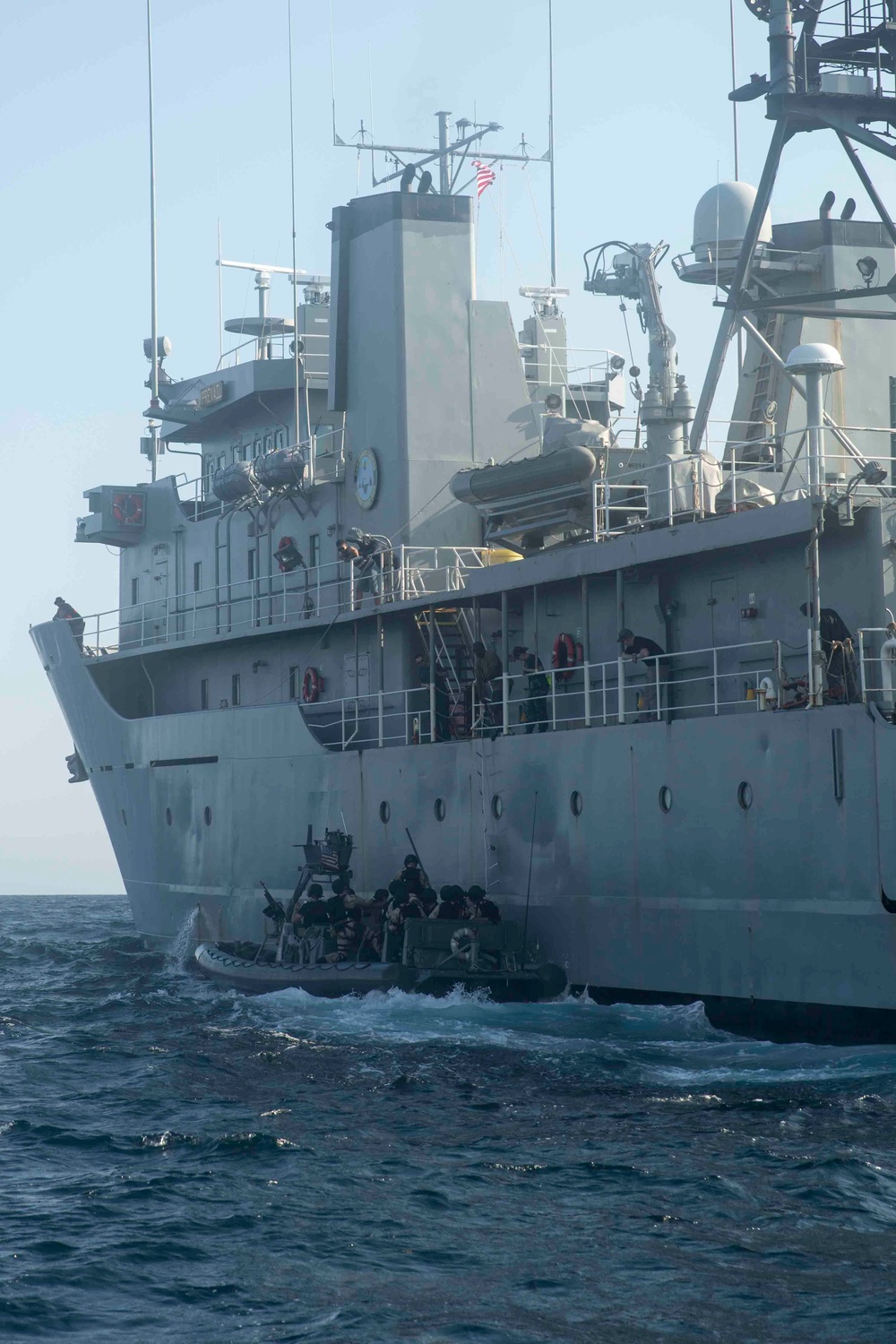 USS Arlington's VBSS team takes to the water