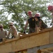 Bond beam work at Gabriela Mistral School construction site