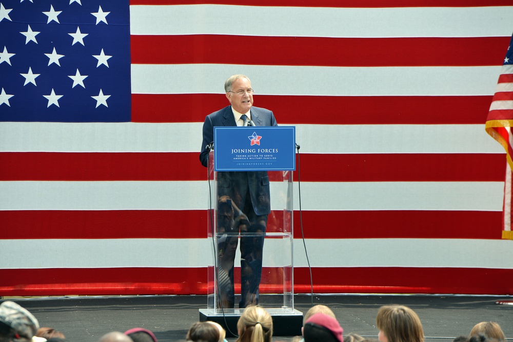 First lady Michelle Obama visits the US community in Vicenza, Italy