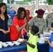 First lady Michelle Obama visits the US community in Vicenza, Italy