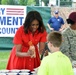 First lady Michelle Obama visits the US community in Vicenza, Italy