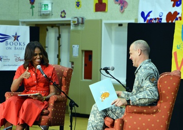 First lady Michelle Obama visits the US community in Vicenza, Italy