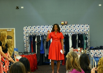 First lady Michelle Obama visits the US community in Vicenza, Italy