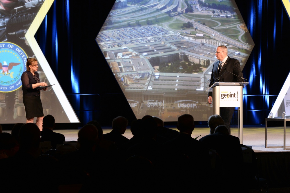 DSD delivers remarks at the GEOINT