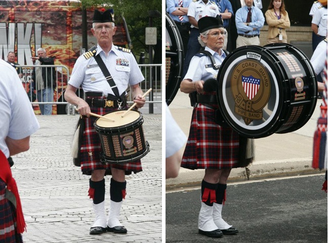 Pipeband players proudly performing memorable melodies