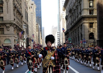 Pipeband players proudly performing memorable melodies