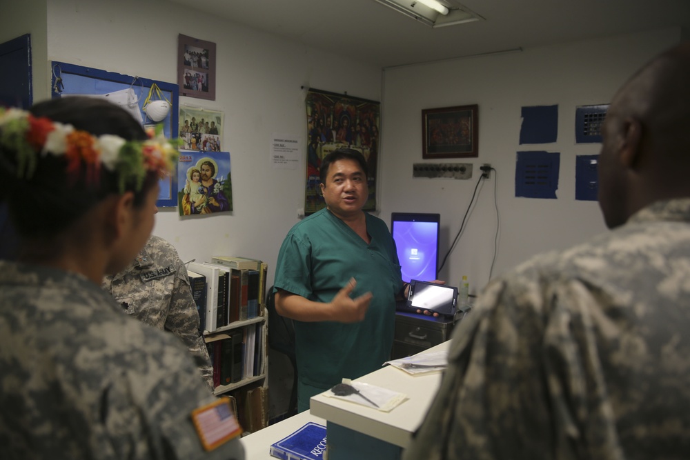 Task Force Forager personnel tour Chuuk State Hospital