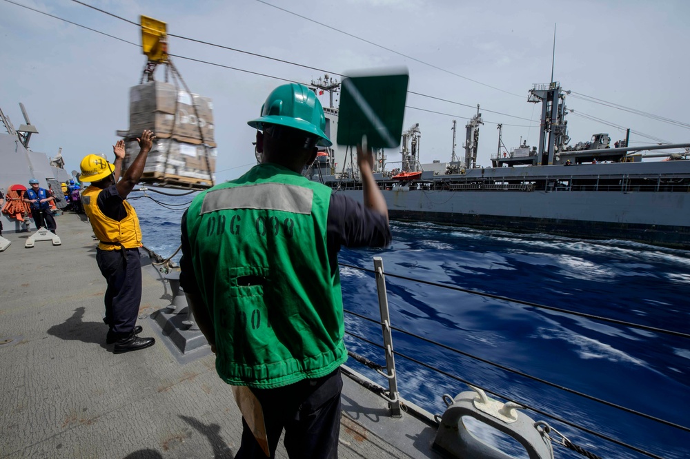 USS Forrest Sherman replenishment