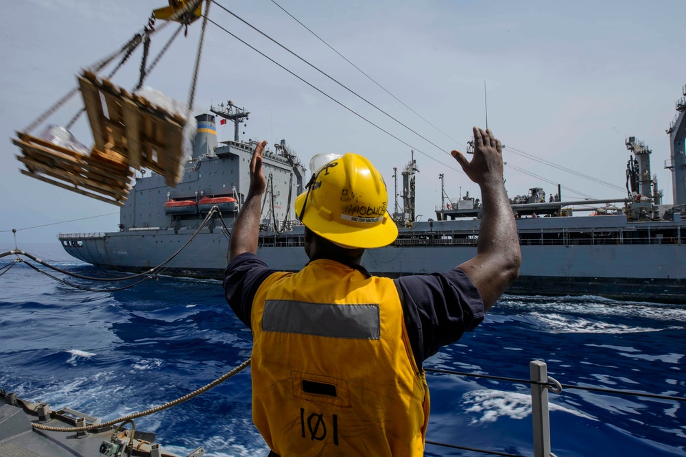 USS Forrest Sherman replenishment