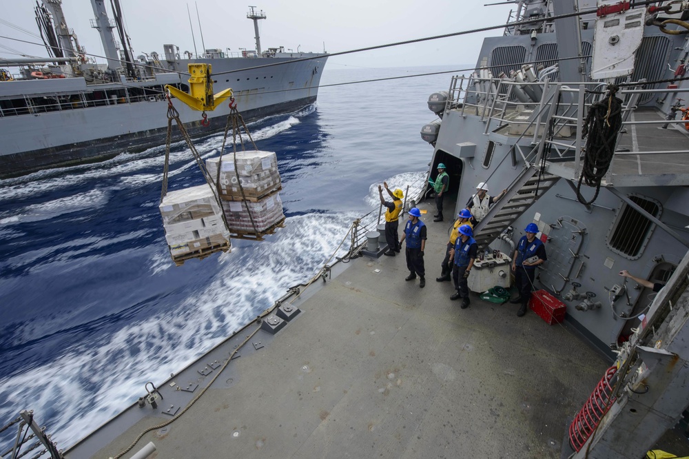 USS Forrest Sherman replenishment