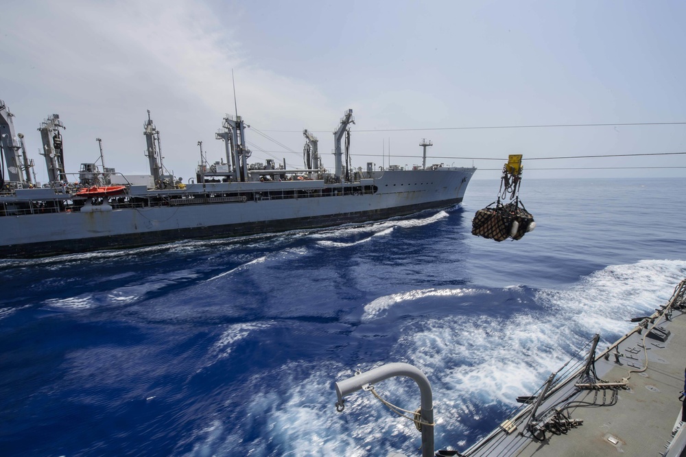 USS Forrest Sherman replenishment