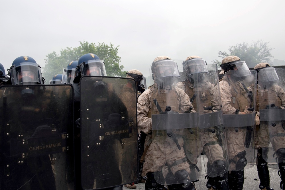Marines, French Gendarmerie quiet the riots