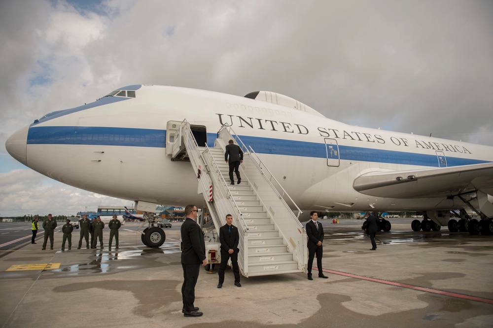 Secretary of defense departs Estonia