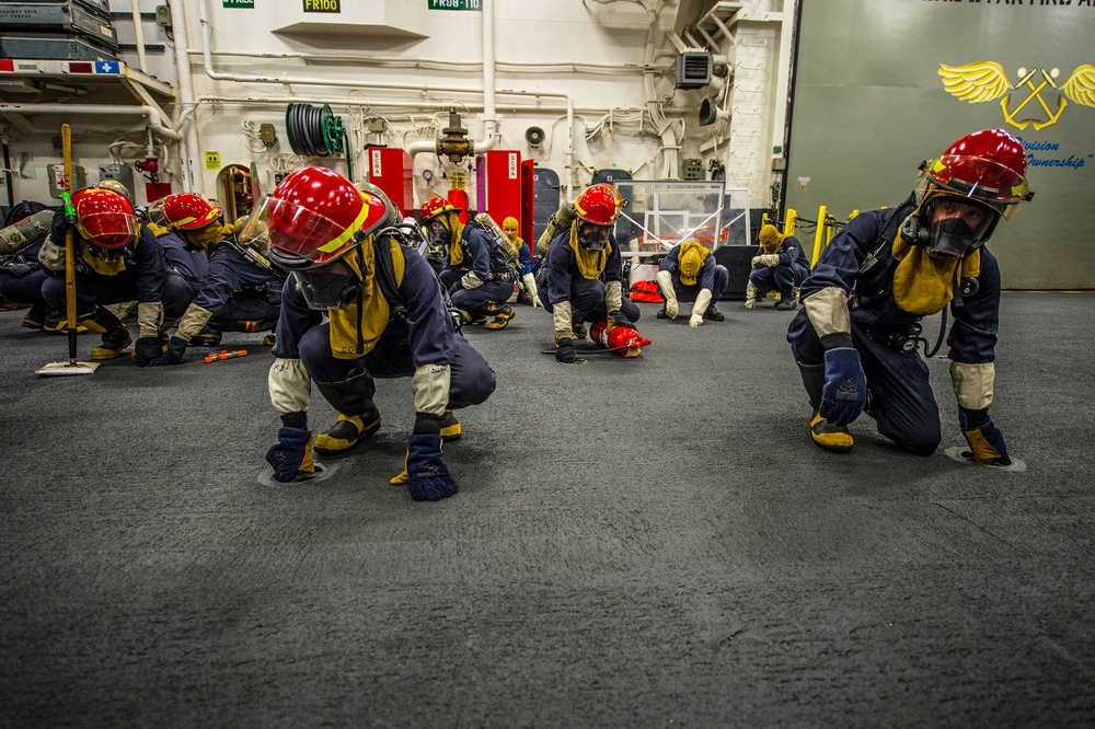 USS Essex general quarters drill